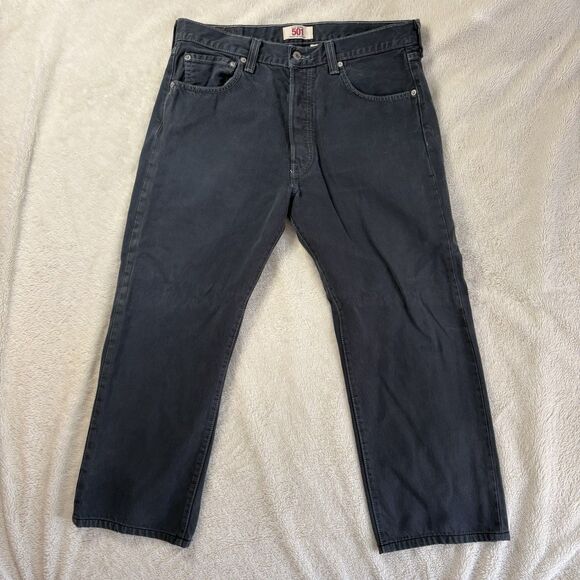 Levis 501 Men's Straight Fit/Straight Leg Jeans 34x25 Stretch Denim Casual - Picture 1 of 8